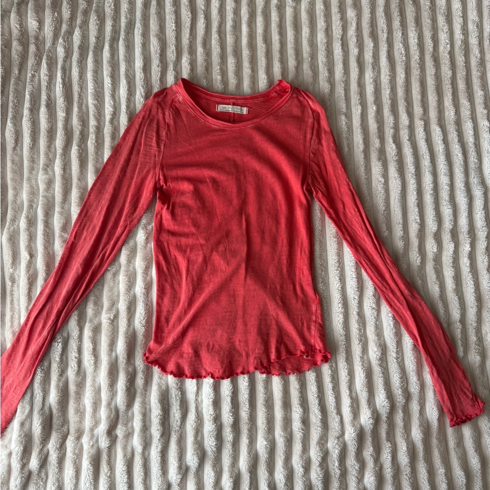 FP Movement by Free People Vibrant Red Long Sleeve Top